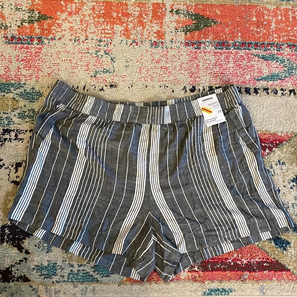 Linen like shorts 2X